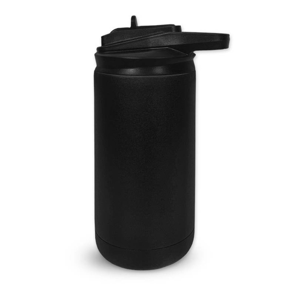 Maars Maker 12 oz Kids Sport Bottle Insulated Flip Top Tumbler Matte Black